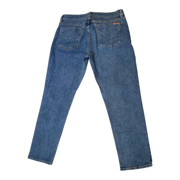 HUDSON SZ 27 Riley Relaxed Cropped Straight Exposed Zipper Stretch Jeans - Picture 6 of 15